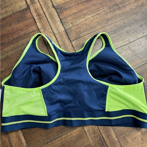 Catherines Navy and Neon Green Sports Bra - Picture 6 of 6